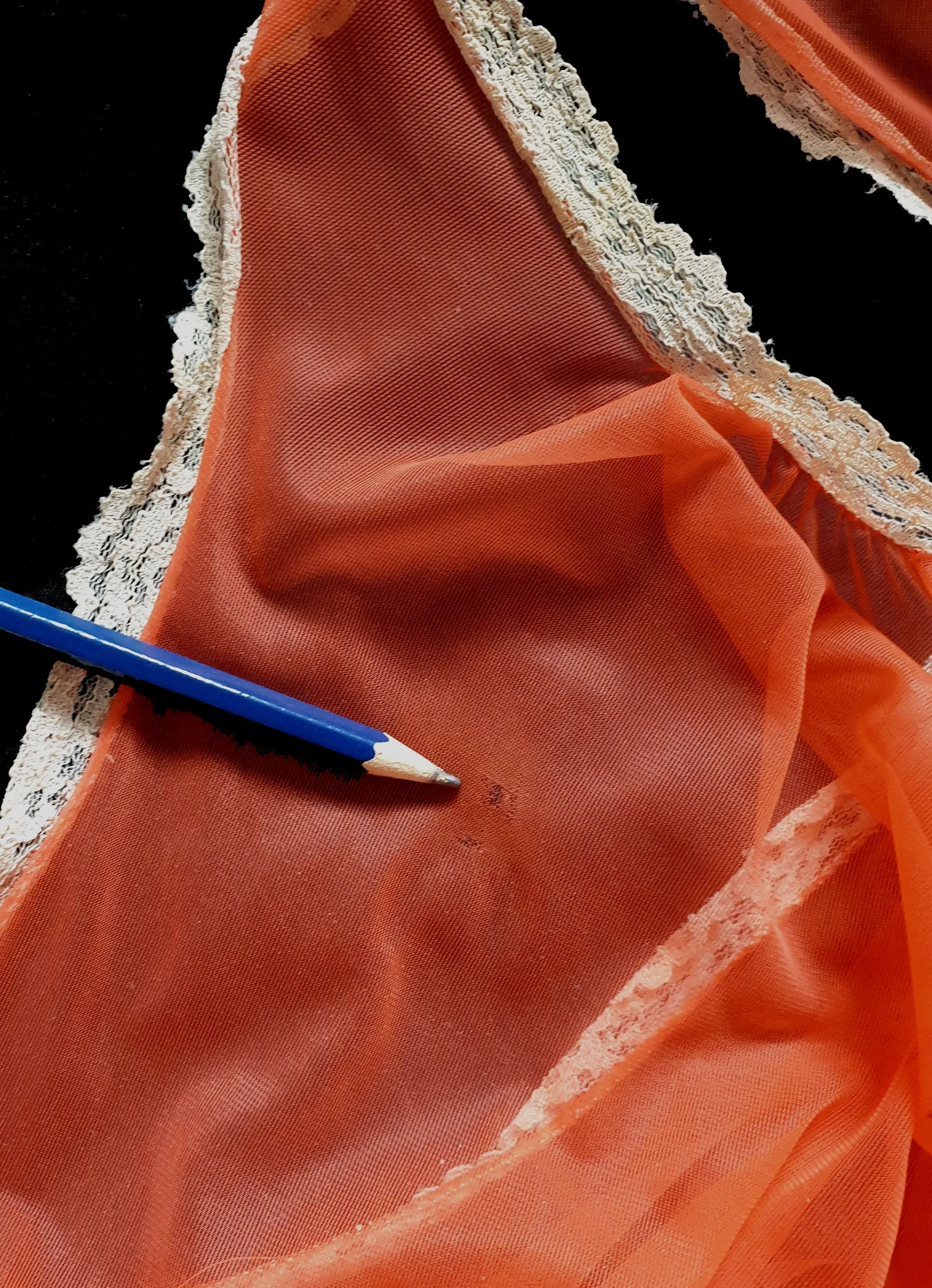 1960s Sheer Red Lacy Negligee Nightgown
