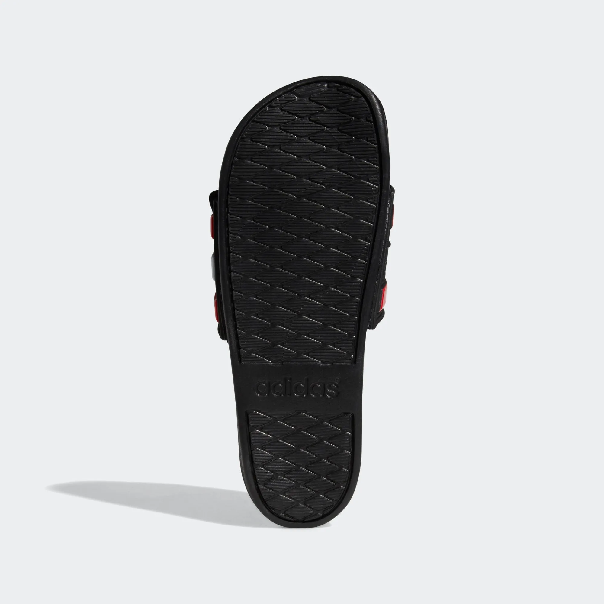 Adidas Adilette Cloudfoam Comfort "BREDS" Adjustable Strap (Black/Red)(FY8138)
