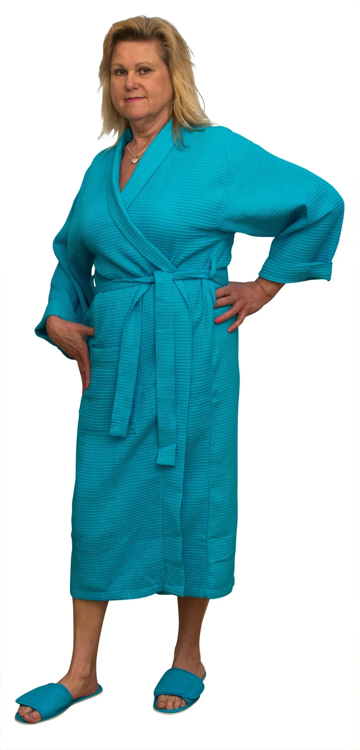 Alan Pendergrass Robes - Cotton/ Waffle Robe,  48", One Size Fits Most