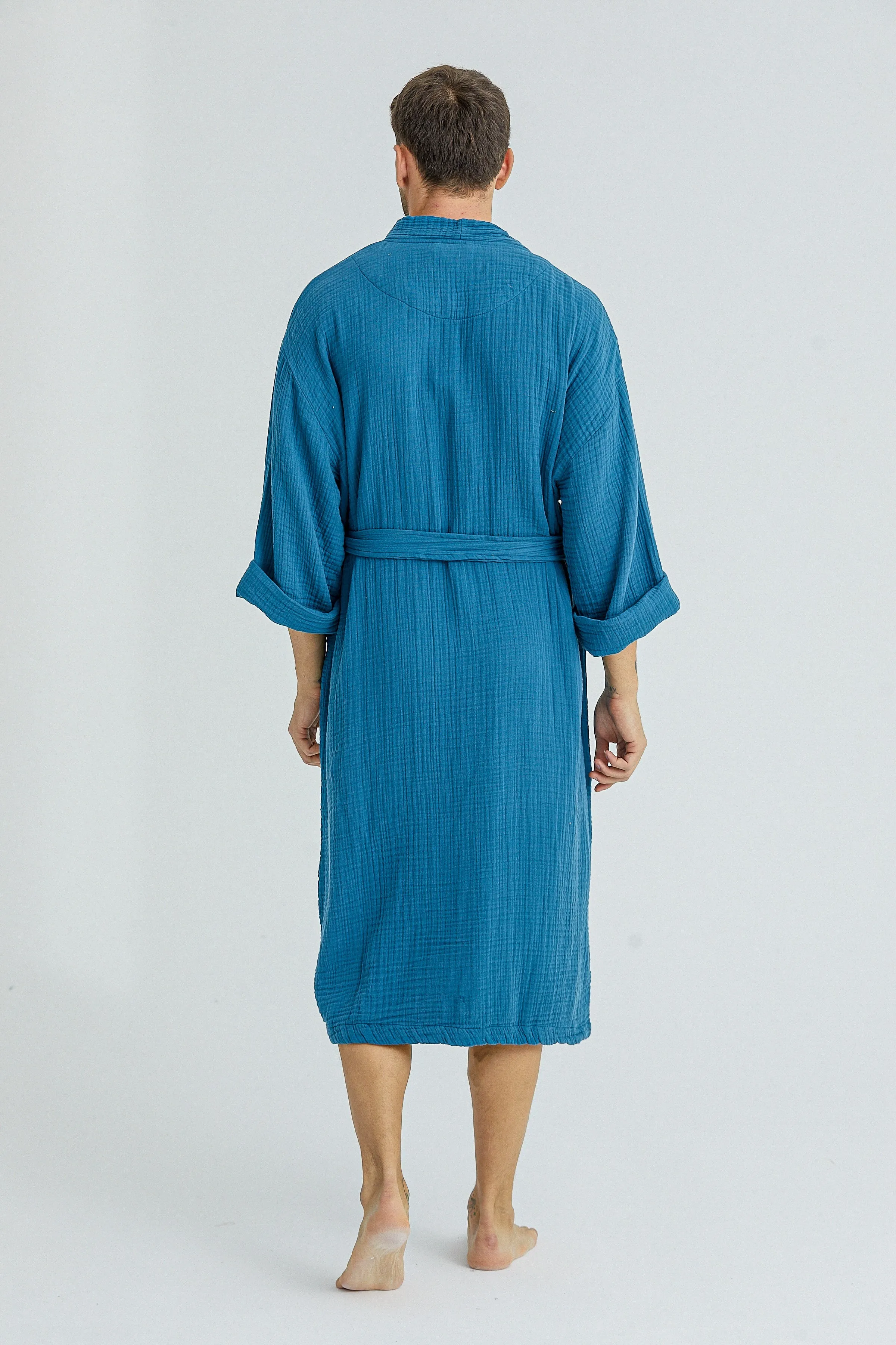 Cassia Men's Robes - Oceanic Blue