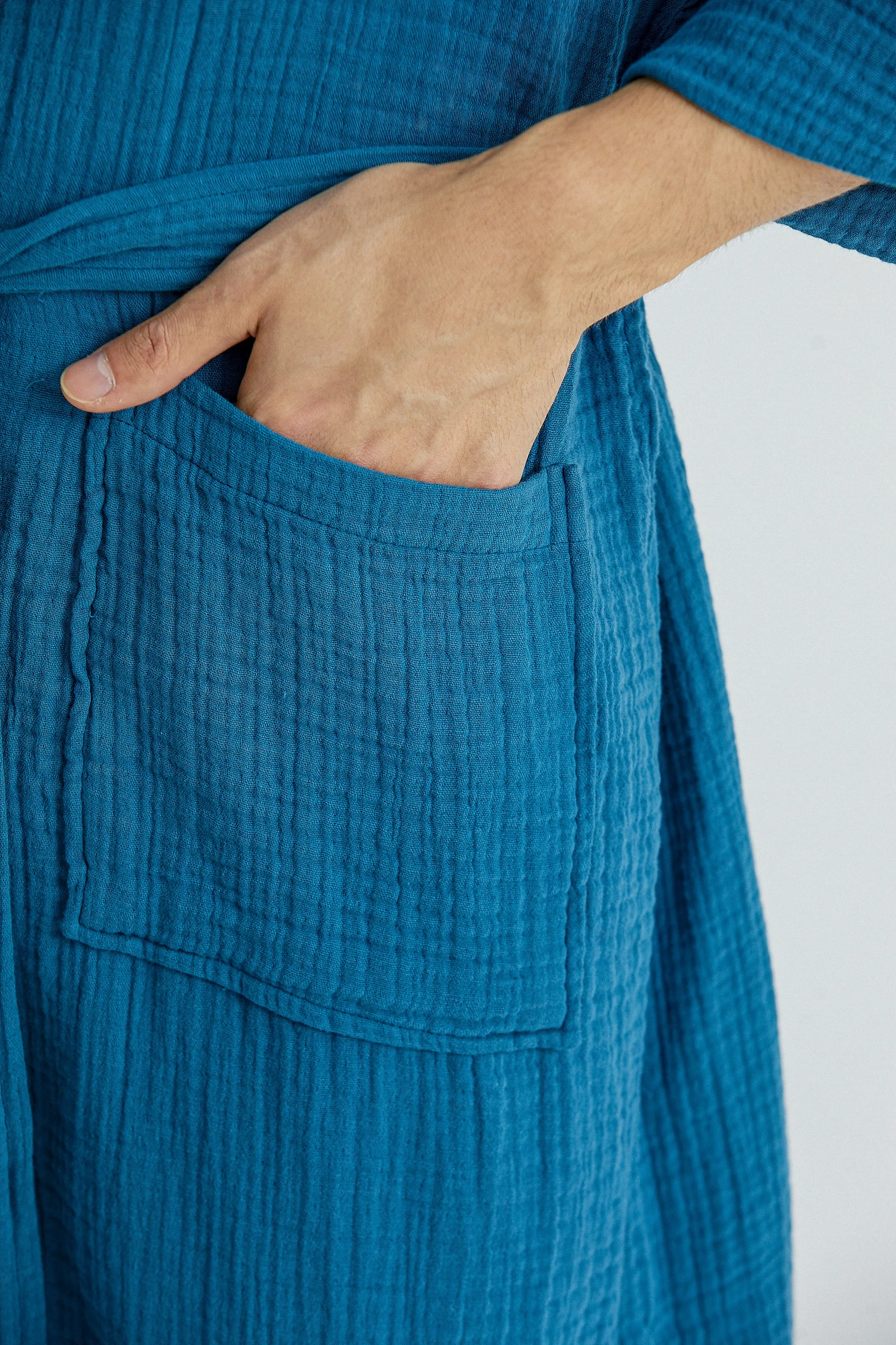 Cassia Men's Robes - Oceanic Blue