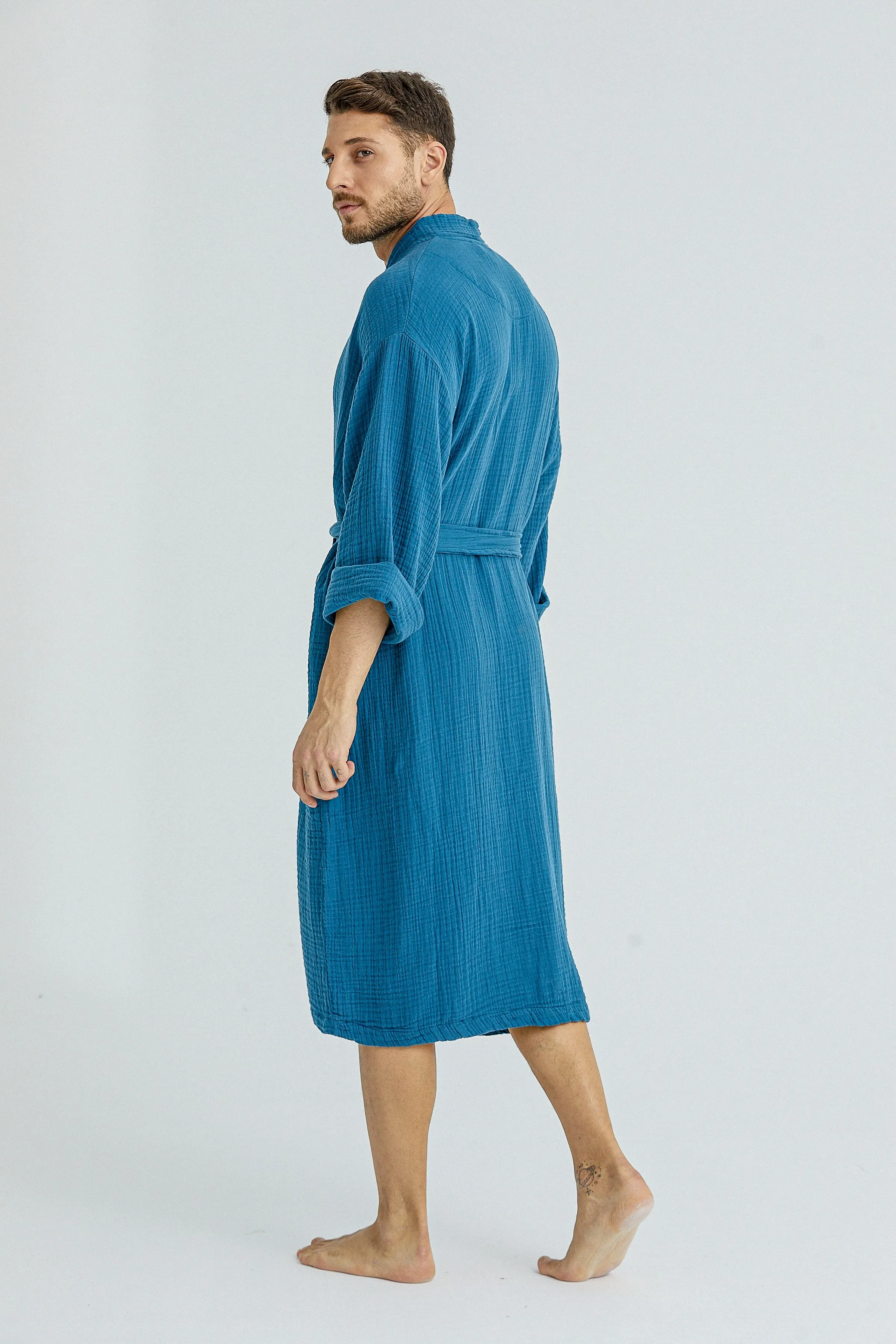 Cassia Men's Robes - Oceanic Blue