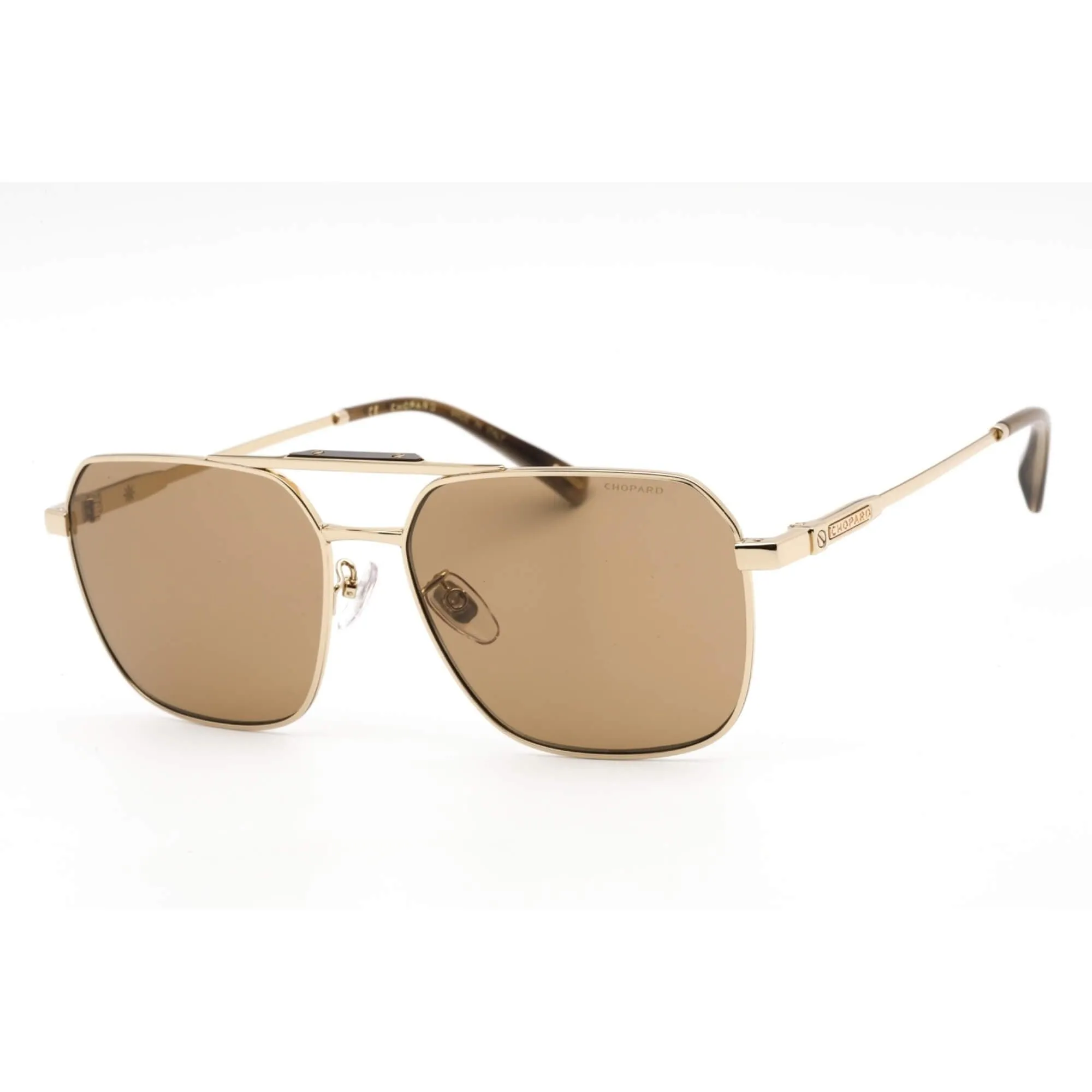 Chopard Men's Sunglasses - Shiny Total Rose Gold Aviator Shaped Frame SCHF79 0300