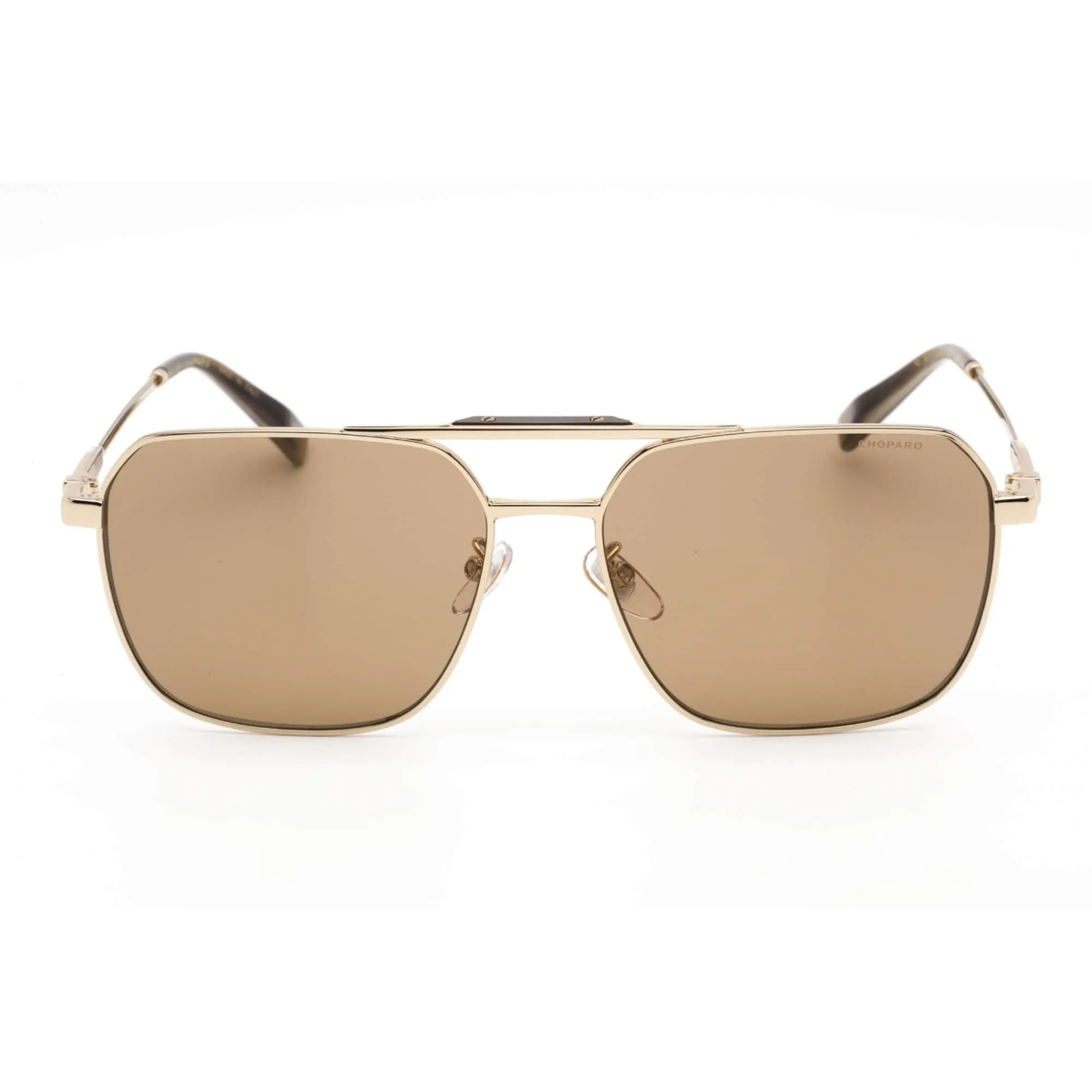 Chopard Men's Sunglasses - Shiny Total Rose Gold Aviator Shaped Frame SCHF79 0300