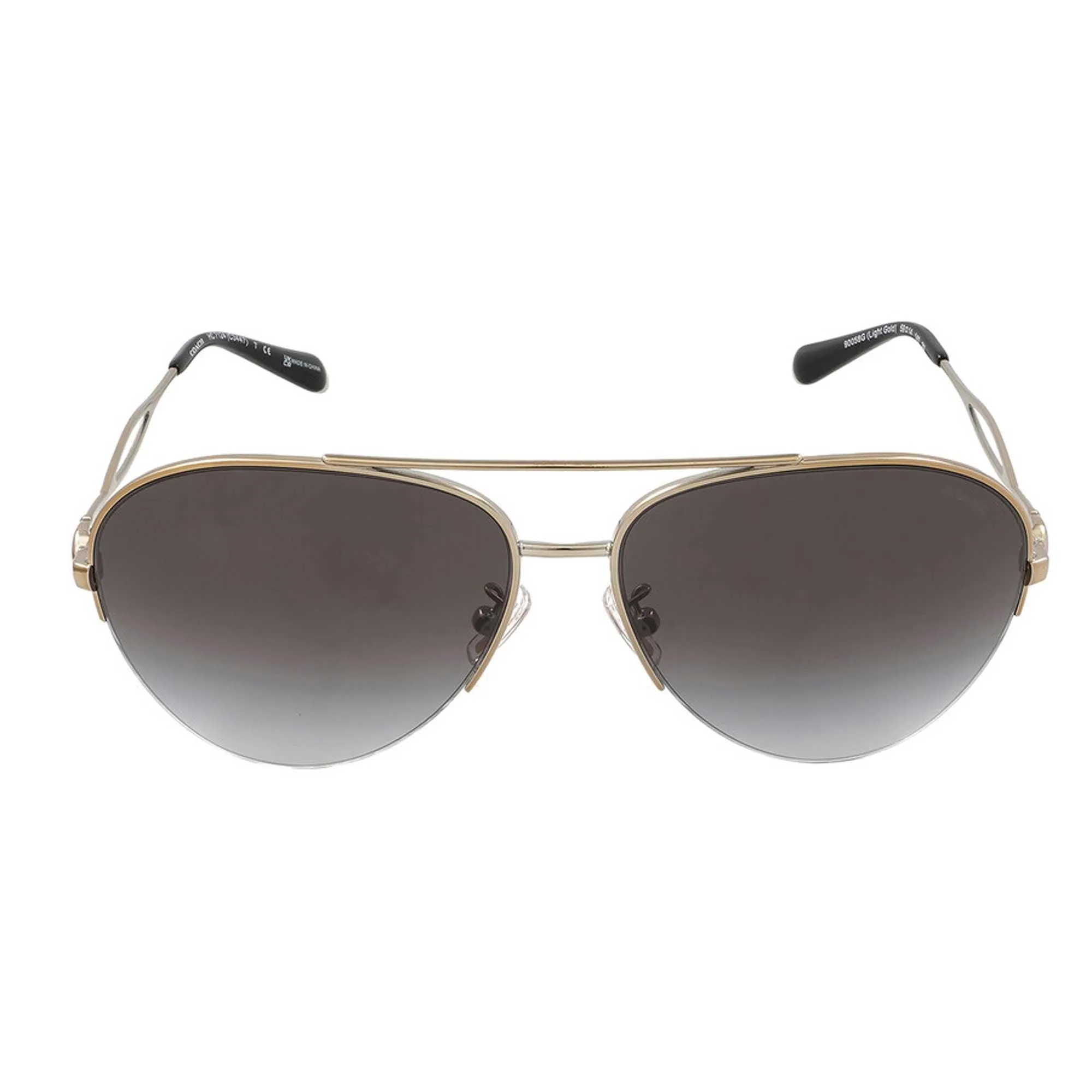 Coach Women's Sunglasses - Gradient Lens Light Gold Black Metal Frame | 0HC7124 90058G