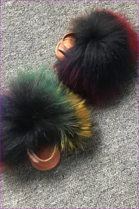 Colorful Raccoon Toddler Sandal F032