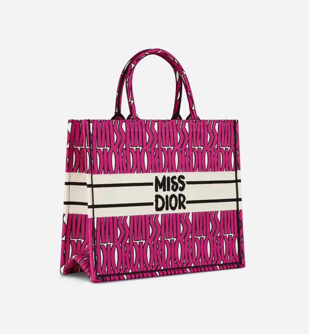 COMBO DEAL - MSS DIOR TOTE BAG & MISS DIOR SLIDES - PINK