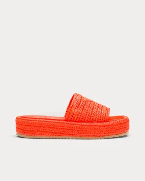 Crochet Flatform Orange Slides