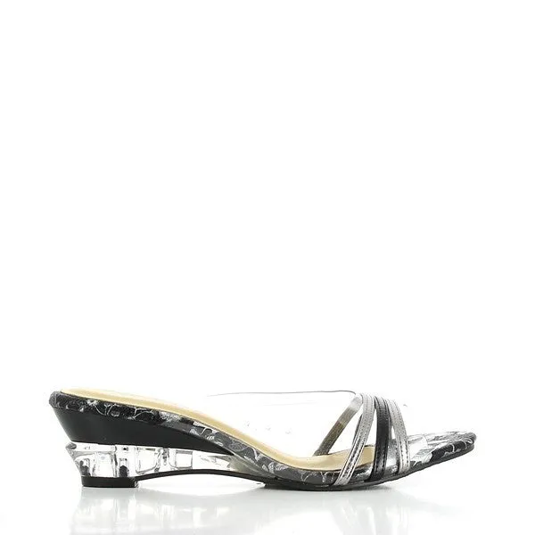 Dalessi Diverge Pewter & Black Slides