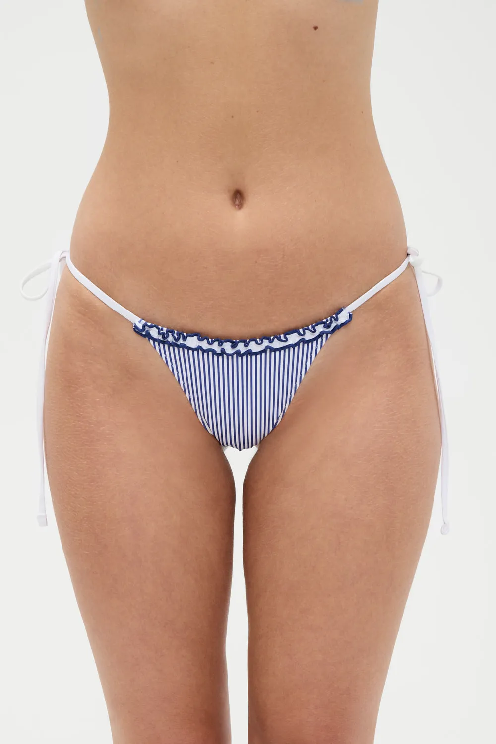 Divine Striped Skimpy Bikini Bottom Ocean Stripe