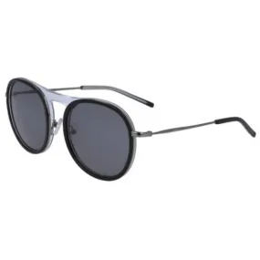 Dkny Women's Sunglasses - Black Plastic Round Frame Olive Lens | DKNY DK700S 001