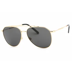 Dolce & Gabbana Men's Sunglasses - Gold Aviator Shape Frame Grey Lens | 0DG2296 02/87