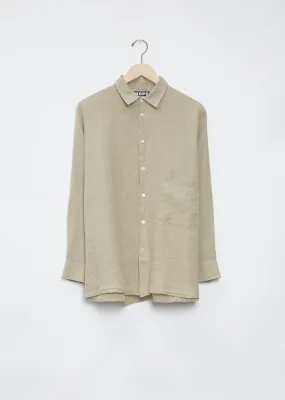 Elma Linen Shirt — Khaki Beige