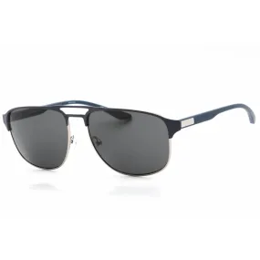 Emporio Armani Men's Sunglasses - Blue On Matte Silver Full Rim Frame | 0EA2144 336887