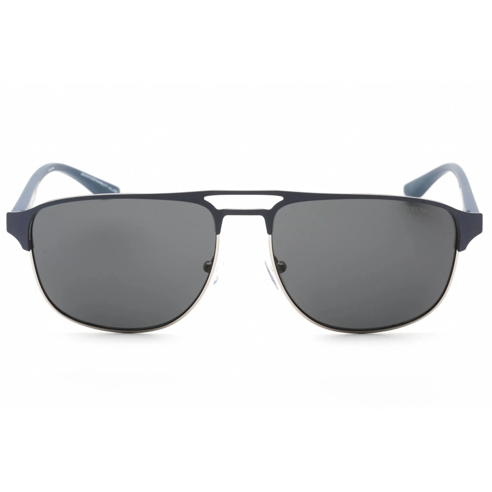 Emporio Armani Men's Sunglasses - Blue On Matte Silver Full Rim Frame | 0EA2144 336887