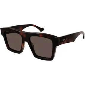 Gucci Men's Sunglasses - Full Rim Havana Acetate Square Shape Frame | GG0962S 011