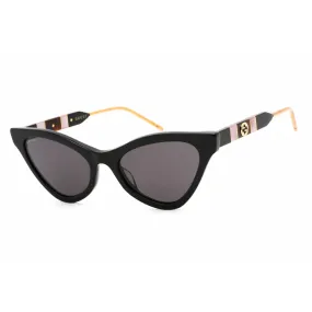 Gucci Unisex Sunglasses - Black Metal Cat Eye Full Rim Frame Grey Lens | GG0597S 001