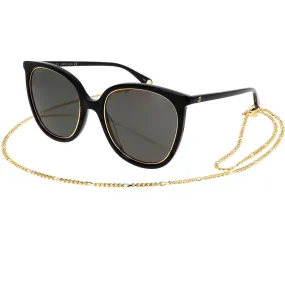 Gucci Women's Sunglasses - Black Acetate Full Rim Frame Grey Lens | GG1076S 001