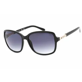 Guess Factory Women's Sunglasses - Shiny Black Rectangular Plastic Frame | GF0393 01B