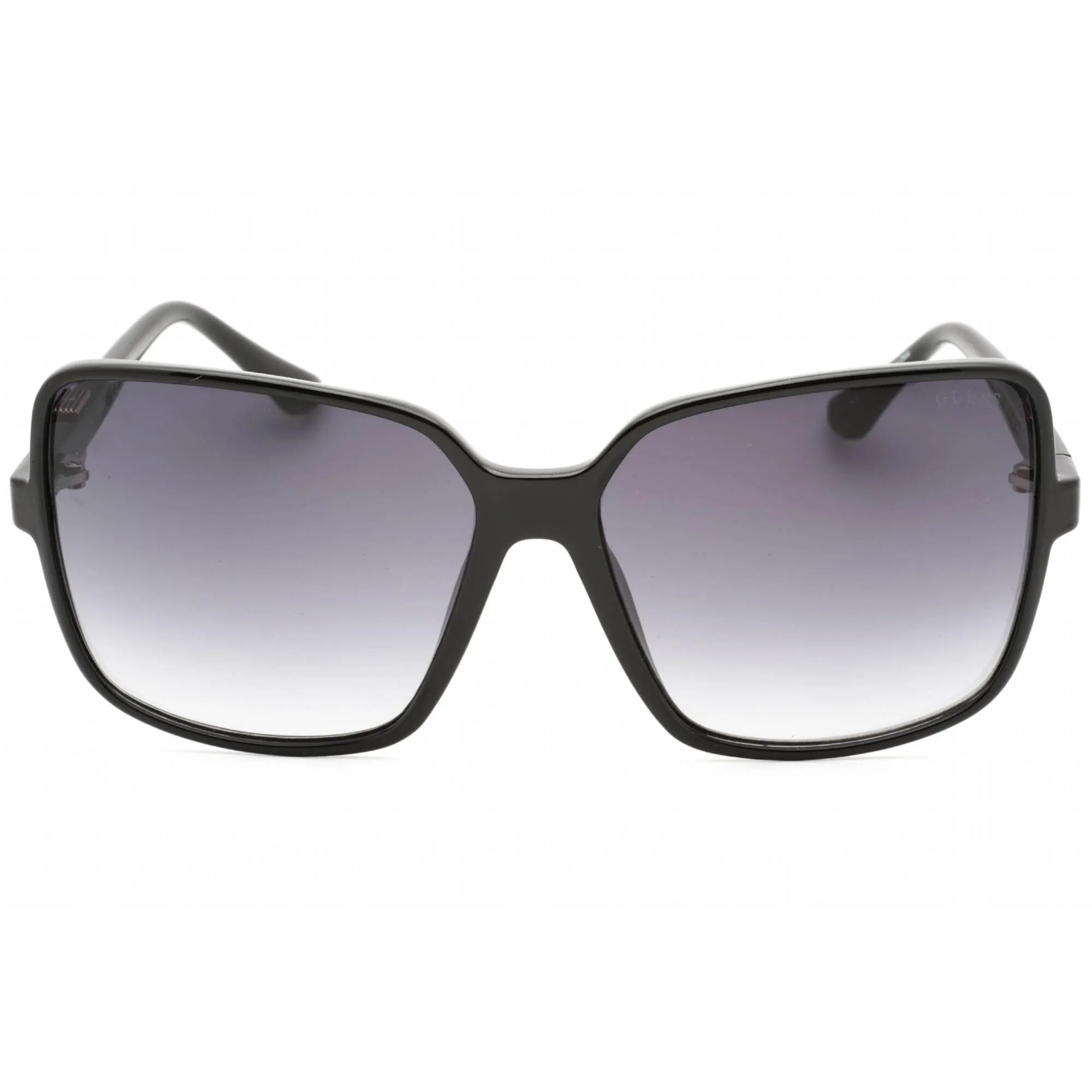 Guess Unisex Sunglasses - Shiny Black Plastic Full Rim Rectangular Frame | GU7812 01B