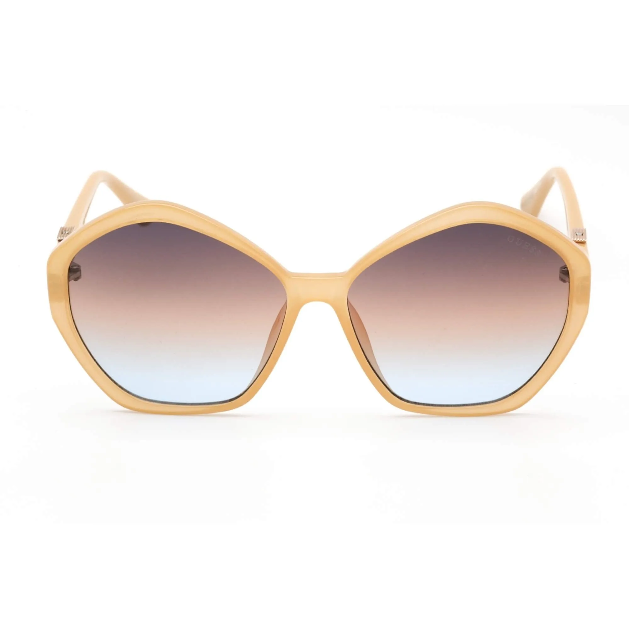 Guess Women's Sunglasses - Gradient Brown Lens Plastic Geometric Frame | GU7813 57F
