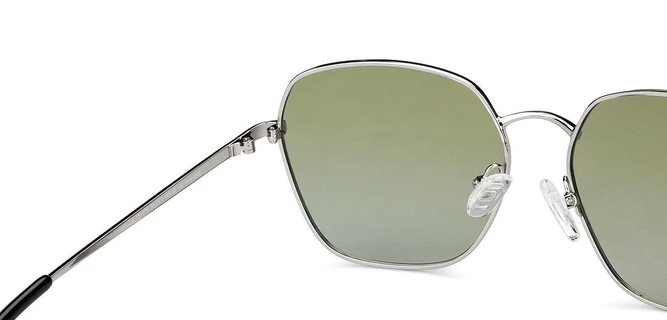 Gunmetal Geometric Full Rim Unisex Sunglasses by Vincent Chase Polarized-151376