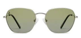 Gunmetal Geometric Full Rim Unisex Sunglasses by Vincent Chase Polarized-151376