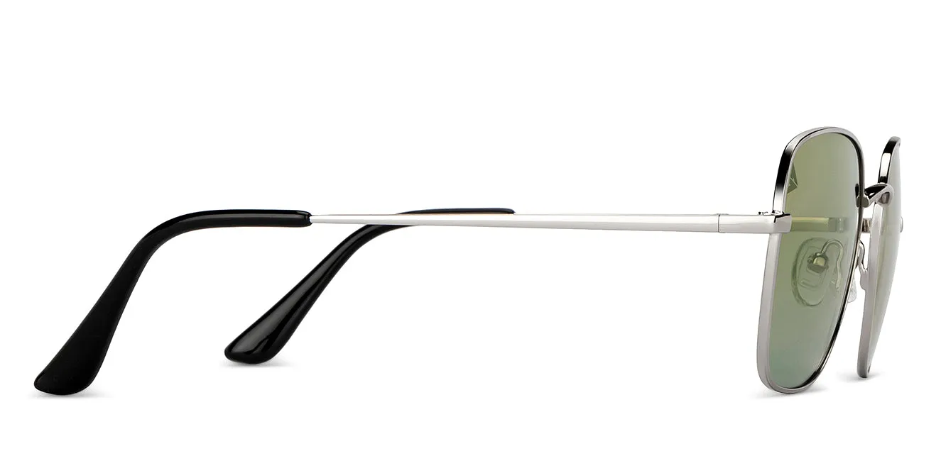 Gunmetal Geometric Full Rim Unisex Sunglasses by Vincent Chase Polarized-151376