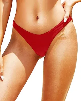 High Cut Bikini Bottom Brazilian Cut Swim Bottom