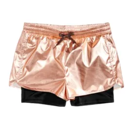 IDEOLOGY - Metallic Layered-Look Shorts
