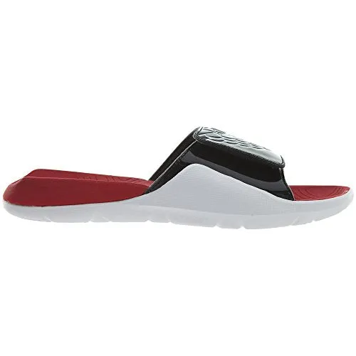 Jordan Hydro 7 Slides Size 9 - Men AA2517-001 Black/White/Gym Red Sandal