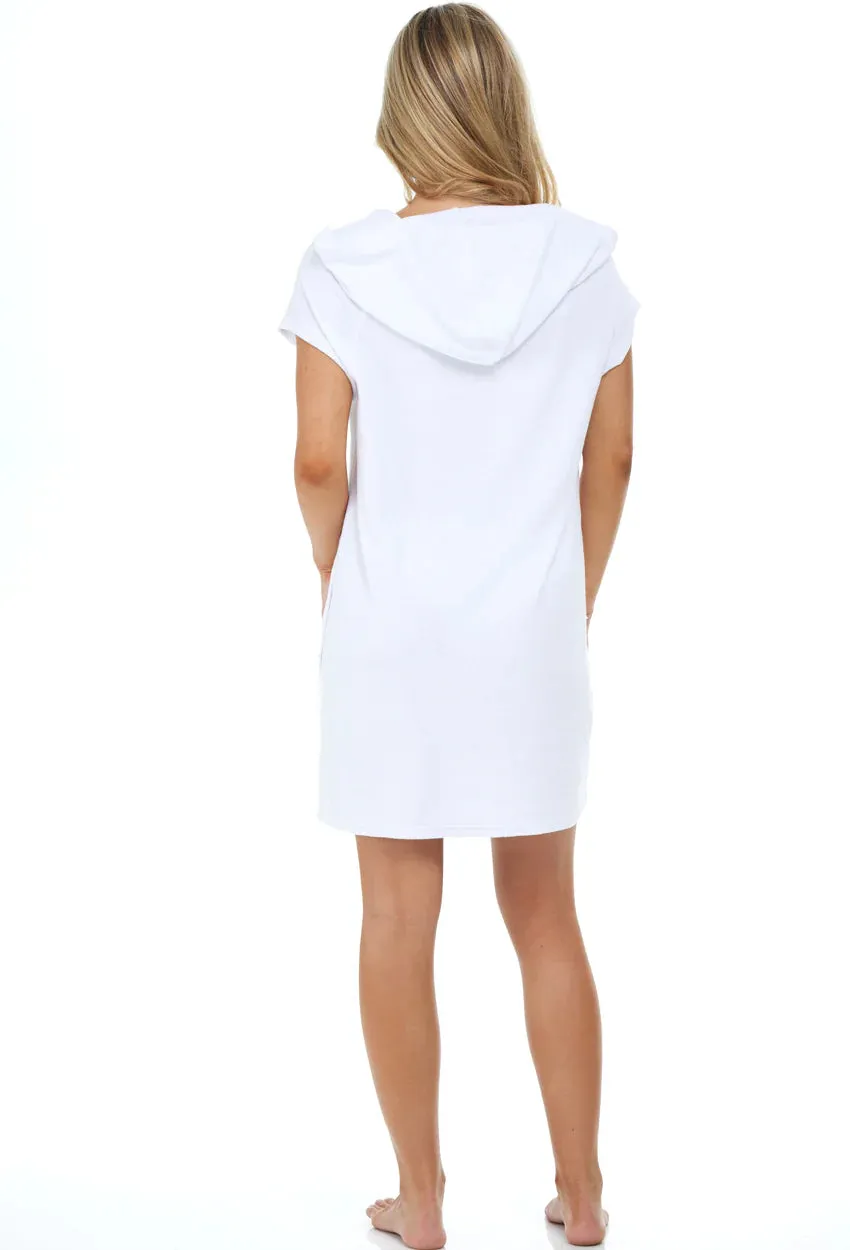 Jordan Taylor Raglan Sleeve Zip Front Hoodie Dress