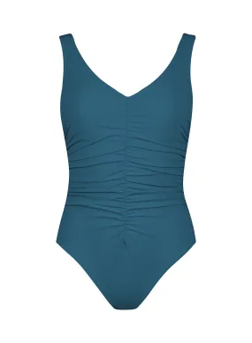 Karla Colletto Basics Ruched V-Neck Underwire Fullpiece