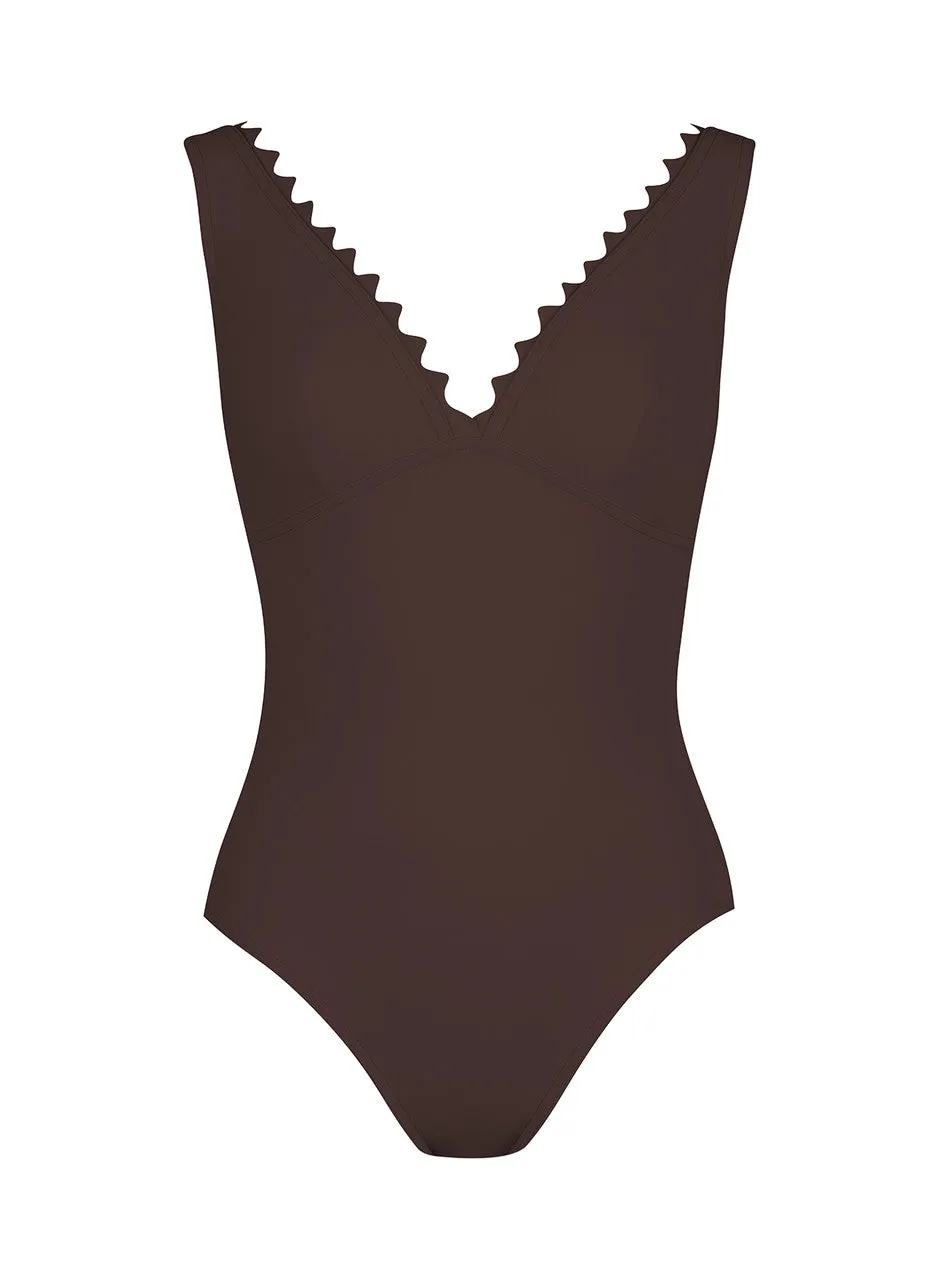 Karla Colletto Ines V Neck Underwire Tank Fullpiece
