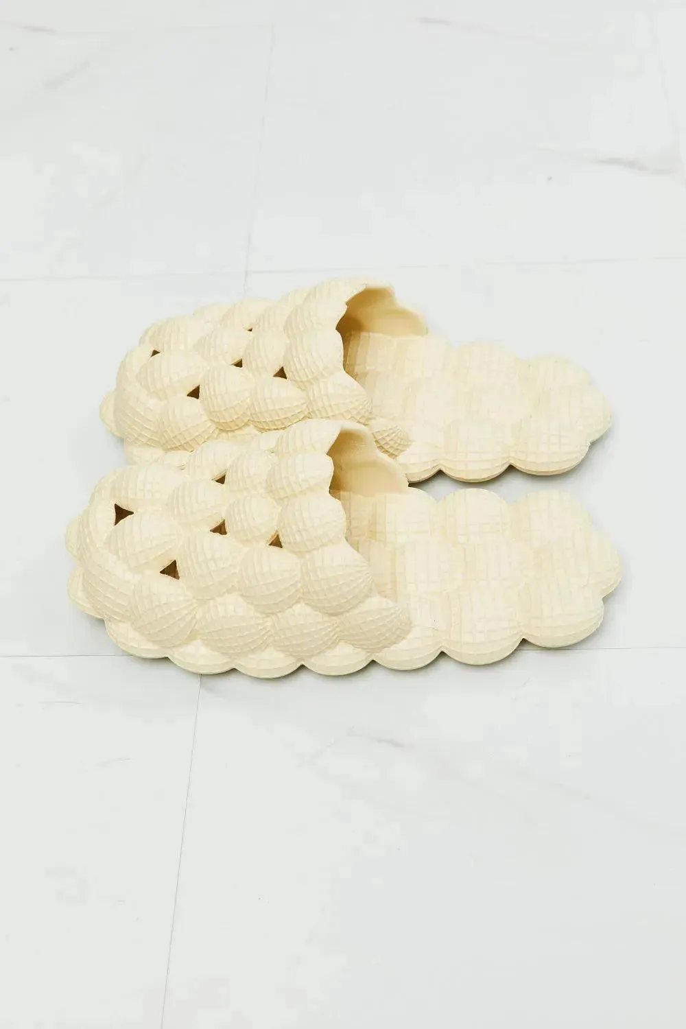 Khaki Comfort Platform Bubble Slides by NOOK JOI
