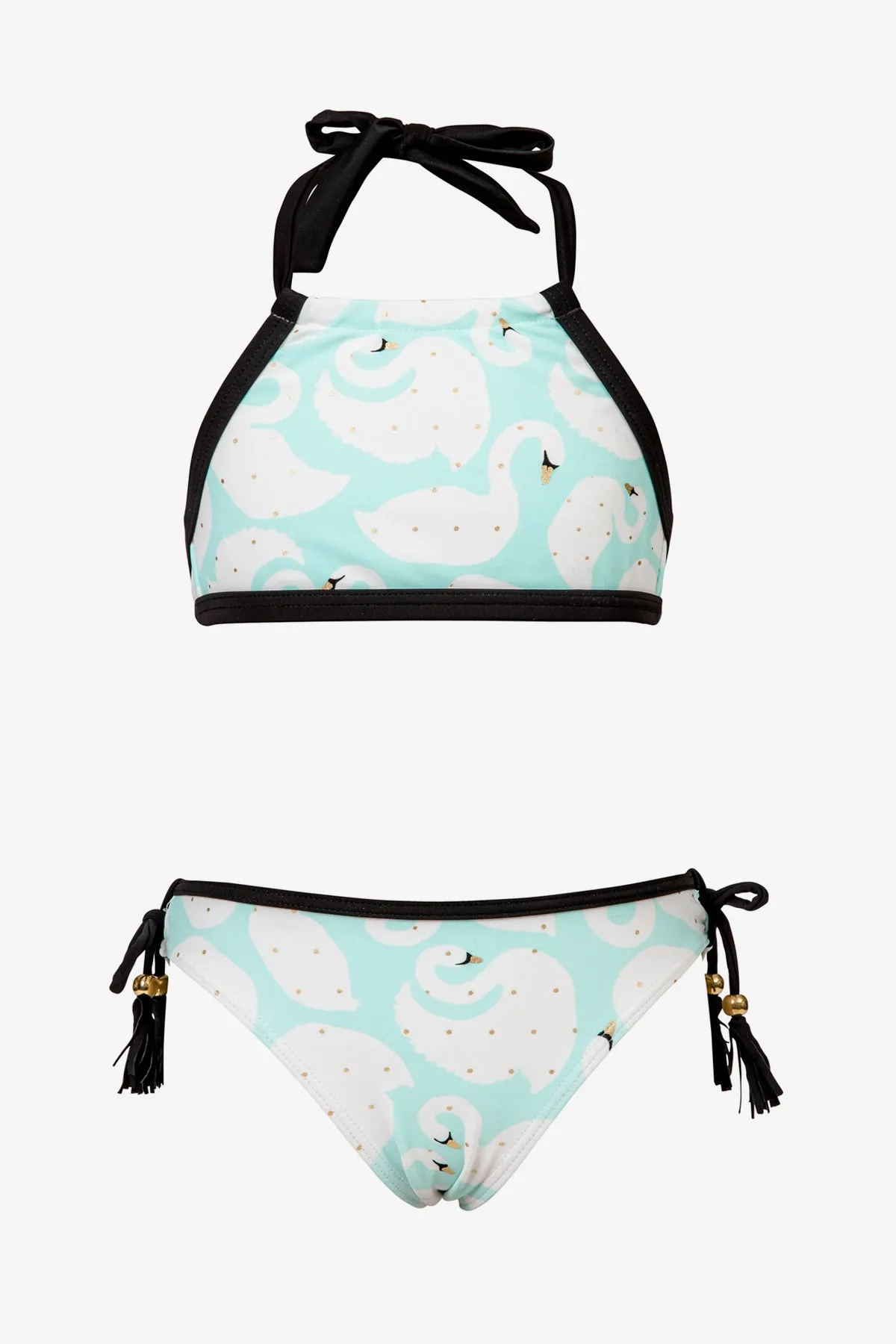 Kids Swimsuit Swan Halter