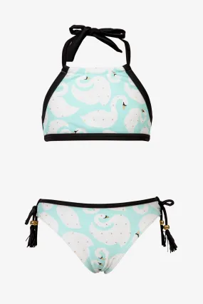 Kids Swimsuit Swan Halter