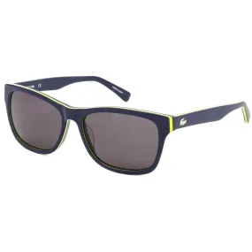 Lacoste Unisex Sunglasses - Blue and Yellow Rectangular Plastic Frame | L683S 414