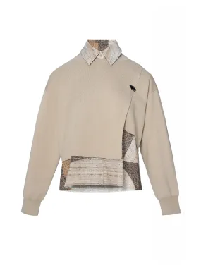 Layered Look Printed Shirt & Sweater