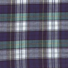 LONDON brushed plaid - Dress Campbell - Navy / White / Green