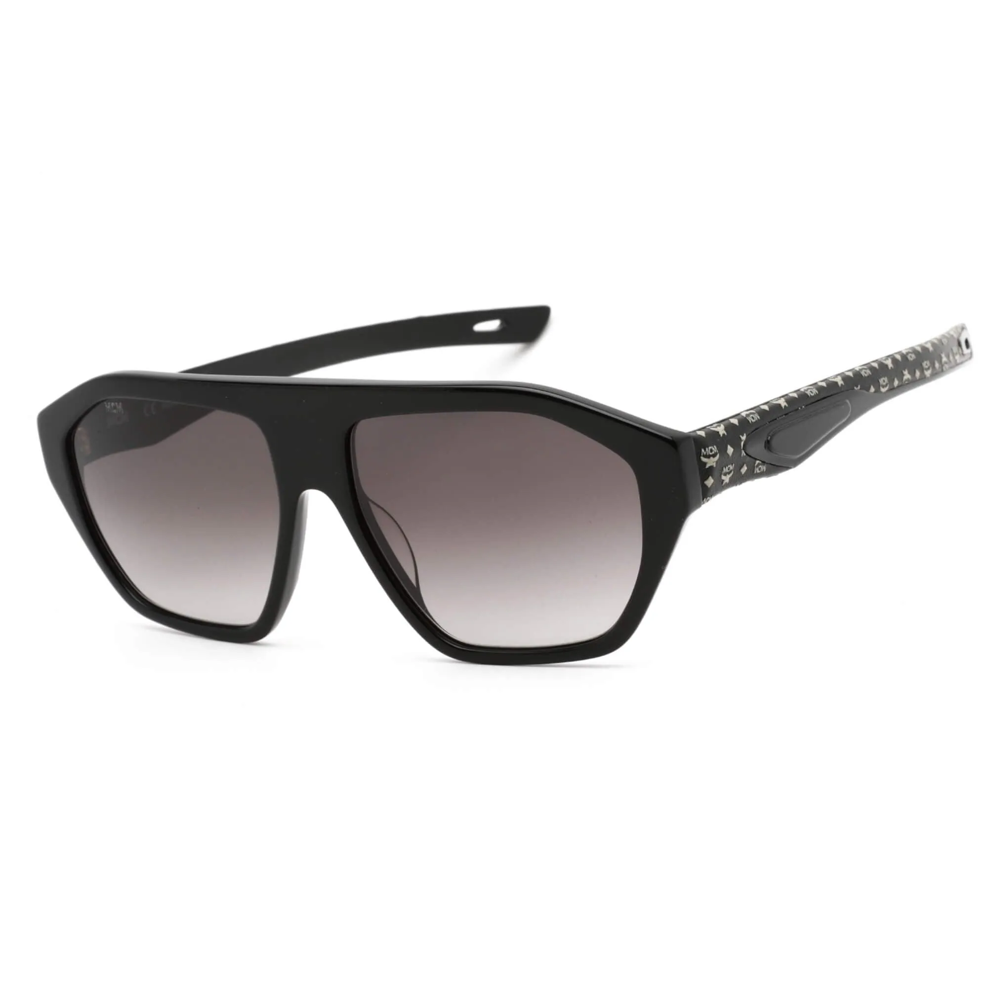 MCM Women's Sunglasses - Grey Gradient Lens Black/Black Visetos Frame | MCM705SL 004