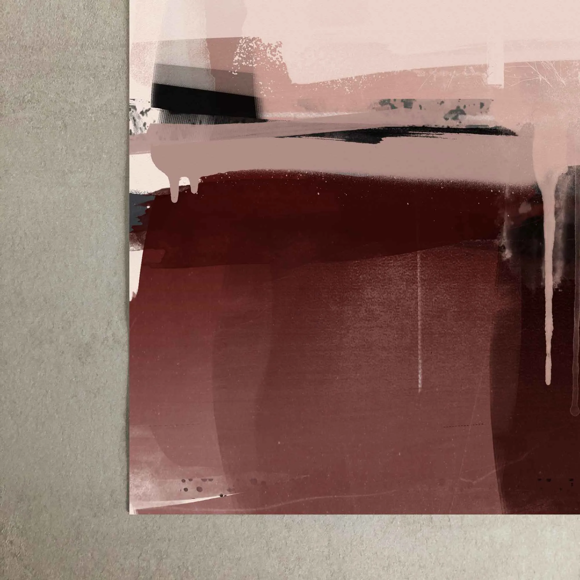 Minimal Pink Abstract Art Print