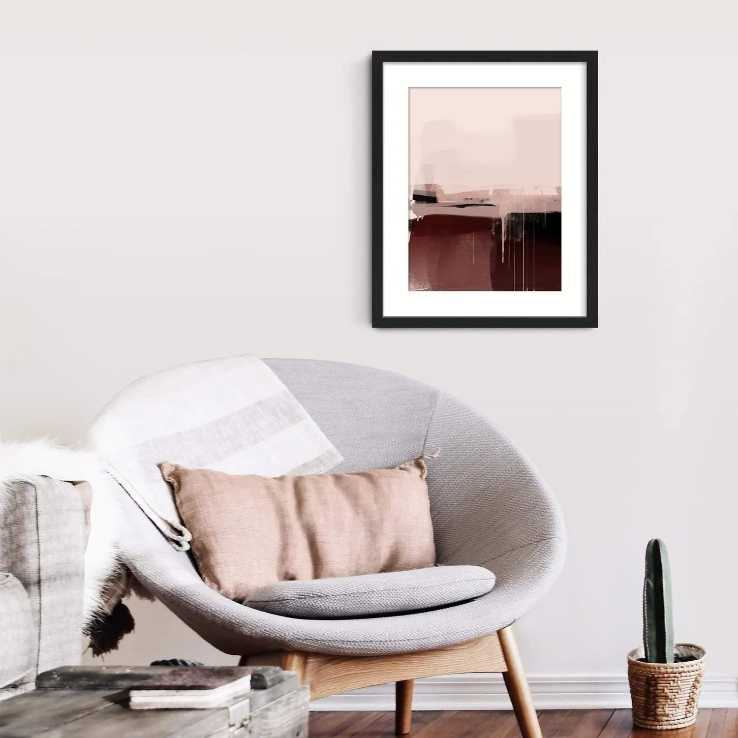 Minimal Pink Abstract Art Print