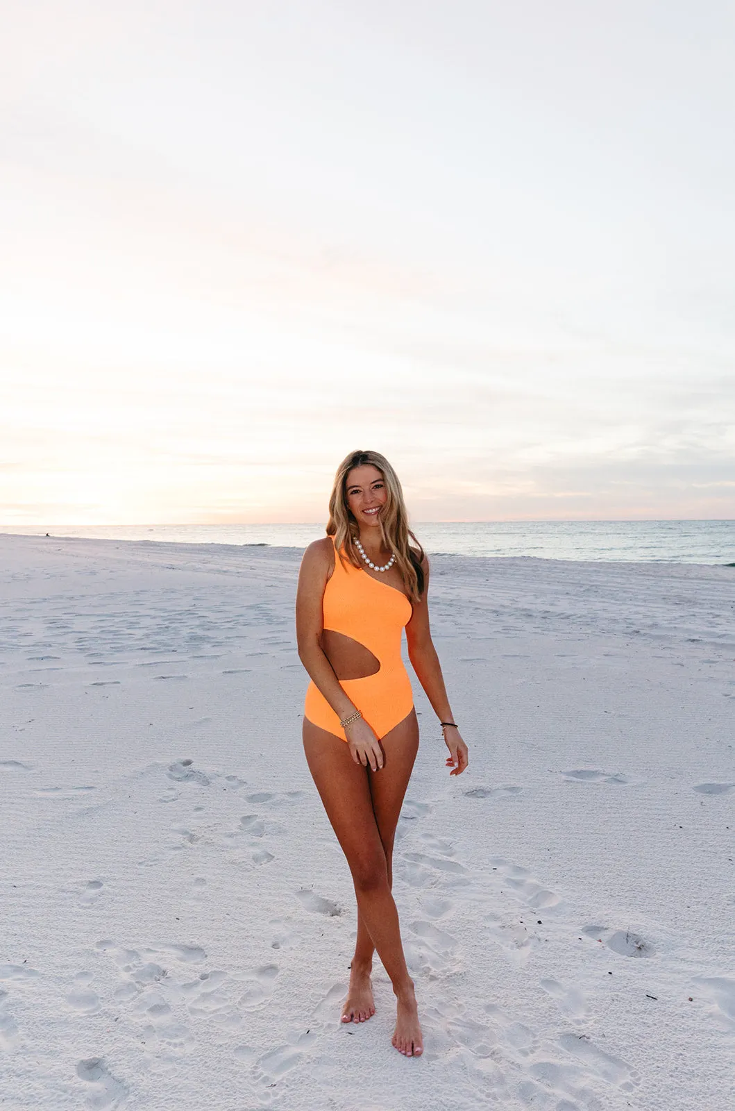 Monaco Swim One Piece - Tangerine