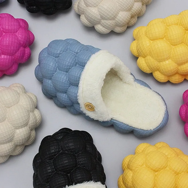 Non-slip Warm Cotton Bubble Home Slides