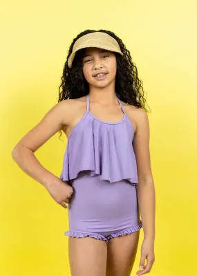 Ribbed Dusty Purple | Youth Swing Top