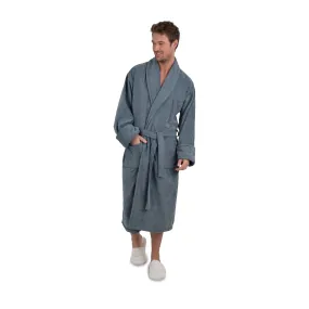 Rimini Light Weight Velour Spa Dressing Gown Collection - White and Grey