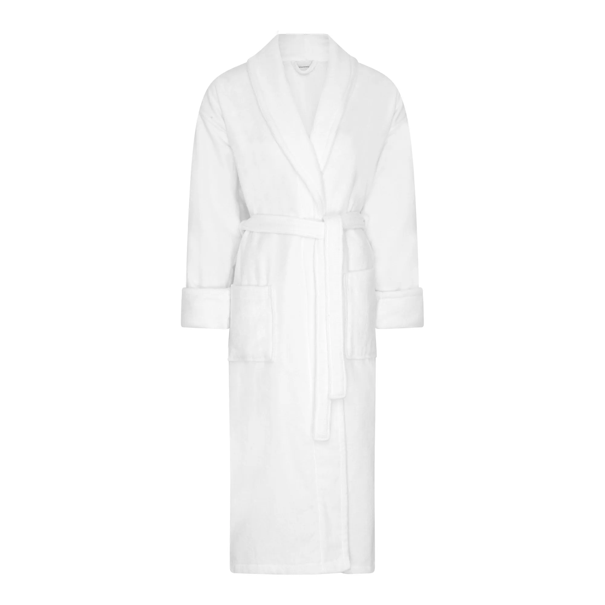 Rimini Light Weight Velour Spa Dressing Gown Collection - White and Grey