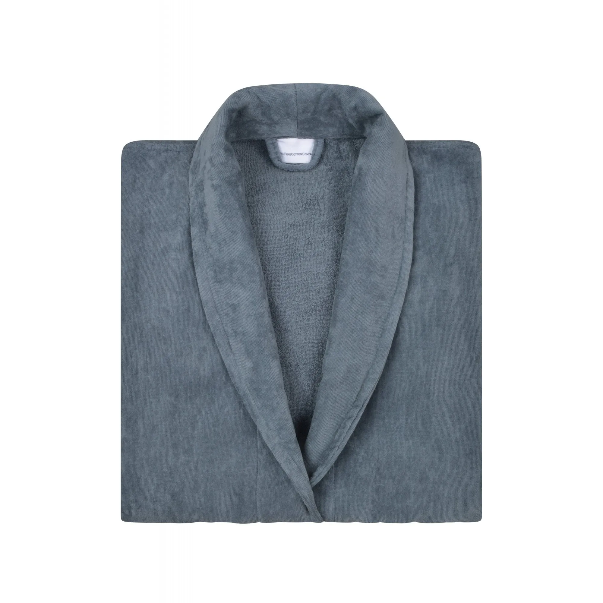 Rimini Light Weight Velour Spa Dressing Gown Collection - White and Grey