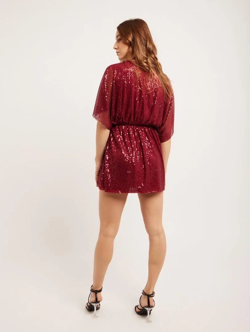Robe baby doll décolletée